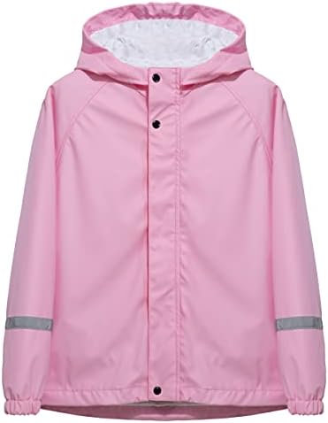 Hiheart Boys Girls Waterproof and Windproof Jackets Soft Breathable Reflective