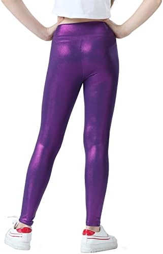 Stylish Girls Metallic Active Leggings