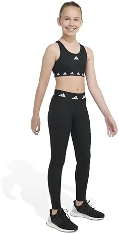 Adidas Techfit Leggings for Girls Moisture-Wicking Comfortable Detached Waistband