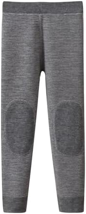 Girls Ribbed Cotton Blend Leggings with Elastic Waistband