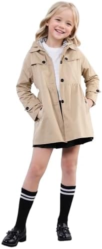 SANGTREE Girls Waterproof Trench Coat