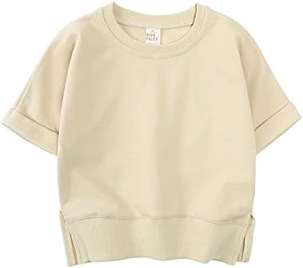 Toddler Girls Solid Cotton Pullover T-Shirt Set