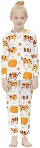 MEIKKO Girls Thermal Underwear Set Base Layer Top Bottom