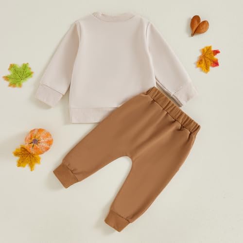 Motlapol Thanksgiving Baby Boy Outfit Set Print - Toddler Sweatsuit