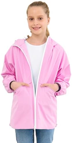 MODAFANS Waterproof Lined Hooded Rain Jacket
