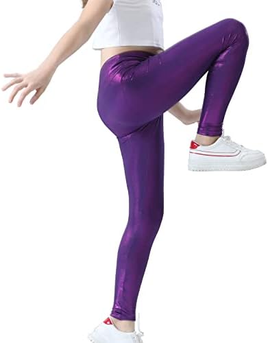 Stylish Girls Metallic Active Leggings