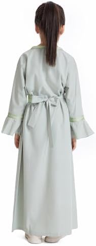 Kids Girls Long Sleeve Abaya Dress for Muslim Birthday