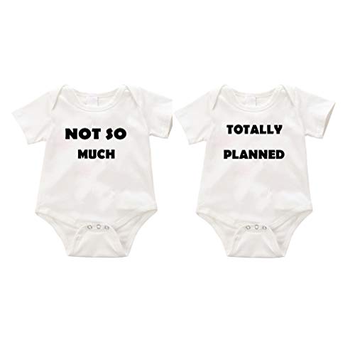 Totally Planned Not so Much- Dual Twins 2 set Baby Creeper Romper Toddler