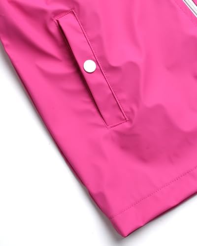 Zip-up rain jacket for girls waterproof HDPE lightweight stylish jacket