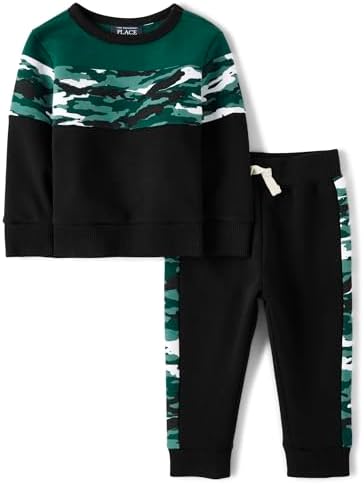 The Childrens Place Baby-Boys Toddler 2-Piece Sweatshirt Sweat pant Set