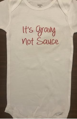 Handmade Funny Baby Onesie - Gravy Not Sauce
