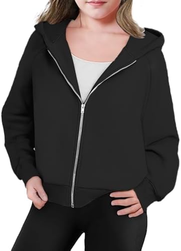 Neutocd Girls Soft and Trendy Long Sleeve Crop Hoodie for Fall Winter