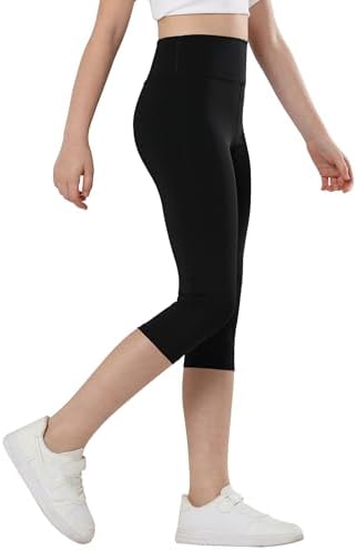 Gnai nach girls high-waisted compression leggings for workout