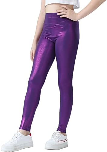 Stylish Girls Metallic Active Leggings