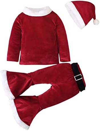 EnJoCho 4PC Toddler Christmas Outfit for Girls Kids