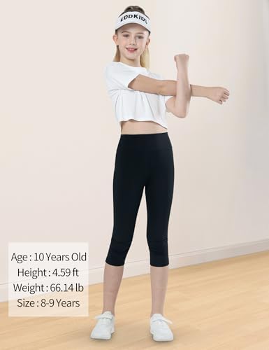 Gnai nach girls high-waisted compression leggings for workout
