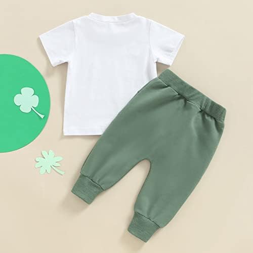 Valentines Day Outfit For Toddler Boy Cotton Blend Crewneck Sweatshirt Pants Set