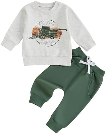 Warm Cozy Tractor Fit Jogger Pants for Baby Boys