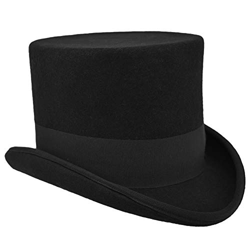 Stylish Western Top Hat Cap for Men Handmade by Melegari Black