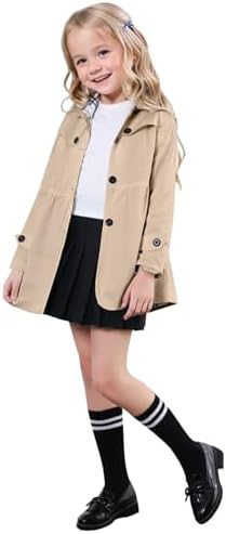 SANGTREE Girls Waterproof Trench Coat