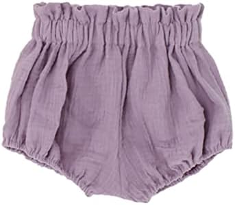 Ruffle Cotton Gauze Lock-In Harem Shorts for Baby Girls