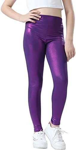 Stylish Girls Metallic Active Leggings