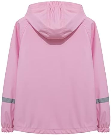 Hiheart Boys Girls Waterproof and Windproof Jackets Soft Breathable Reflective
