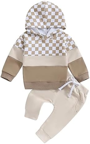 Amiblvowa Toddler Boys Color-Block Clothing Set