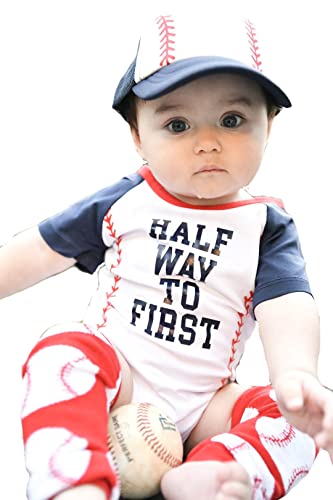 Personalized 12 Way to First Birthday BoyGirl Halfway Outfit Set