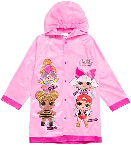 LOL Surprise Diva Neon QT MC Swag Girls Waterproof Rain Jacket and Umbrella