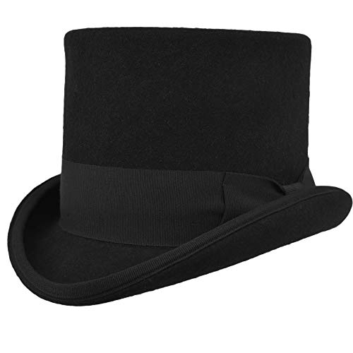 Stylish Western Top Hat Cap for Men Handmade by Melegari Black