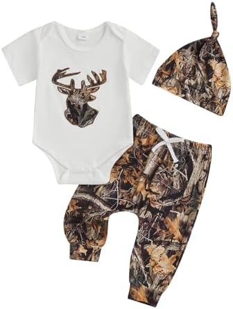 Stylish Camouflage Design Baby Hunting Outfit for Boys Durable Soft Set