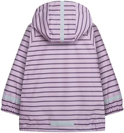 Hiheart Boys Girls Hooded Stripes Pattern Raincoat
