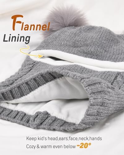 Warm Stretchy Winter Gloves Set for Kids