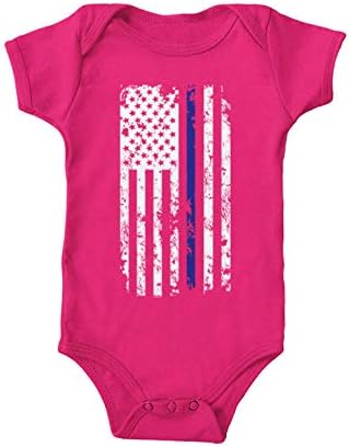 American Flag Police Support Bodysuit for Babies