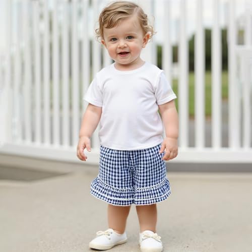 Perfect for Babies Plaid Ruffle Shorts for Toddlers