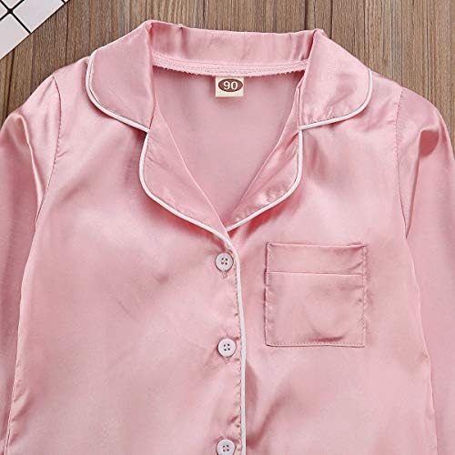 TiendaDeLage Toddler Girls Satin Silk Pajama Set