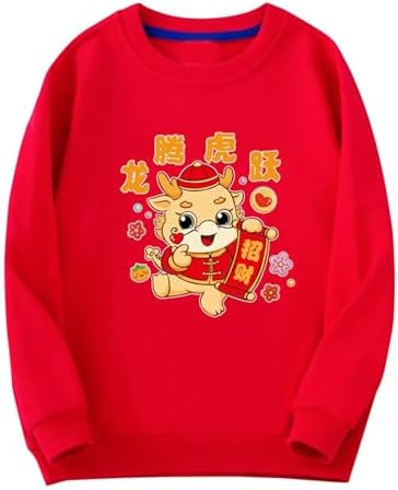 Childrens Spring Festival Red Hoodie