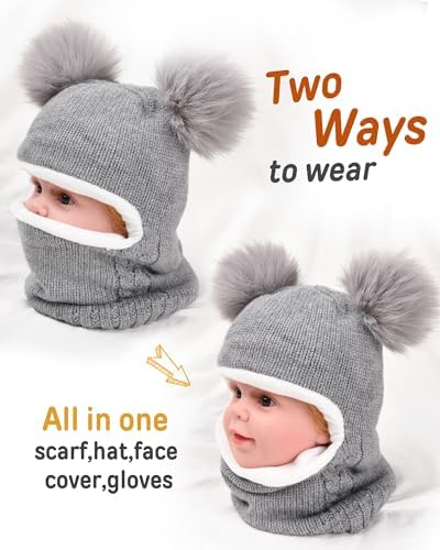 Warm Stretchy Winter Gloves Set for Kids