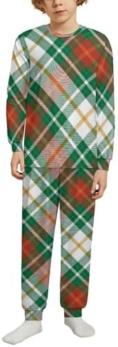 Comfy Kids Sleep Set - Soft Plaid Pants Shirts for Boys Girls