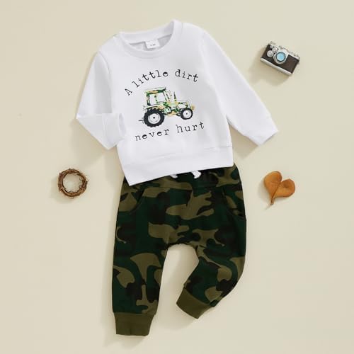 Tractor Print Toddler Boys Set