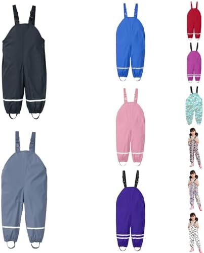 Casual Toddler Rain Pants Water-Proof Outdoor Jumpsuit