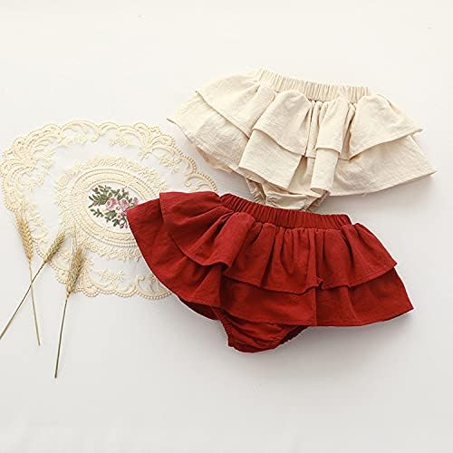 Cotton Stretchy Baby Gender-Neutral Ruffle Shorts Bloomers Basic