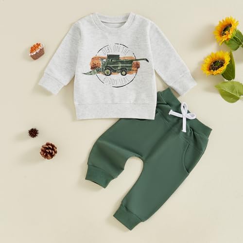 Warm Cozy Tractor Fit Jogger Pants for Baby Boys