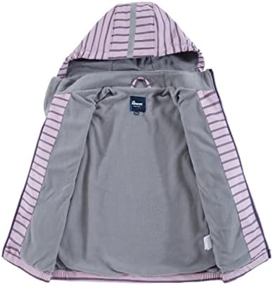 Hiheart Boys Girls Hooded Stripes Pattern Raincoat