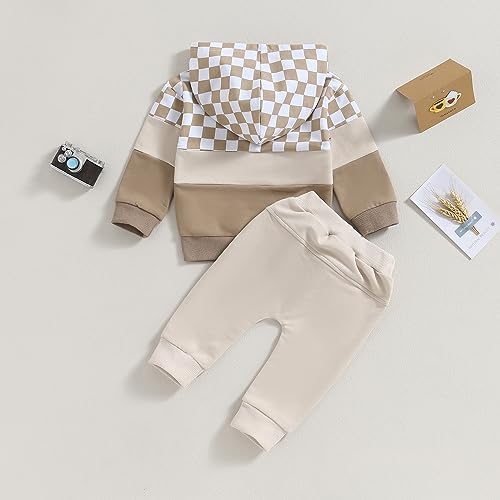 Amiblvowa Toddler Boys Color-Block Clothing Set