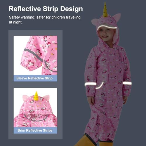 Hovkib Toddler Rain Suit Girls