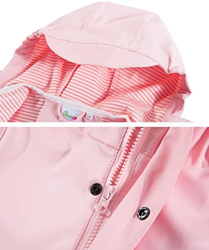 Hiheart Boys Girls fully waterproof rain jacket