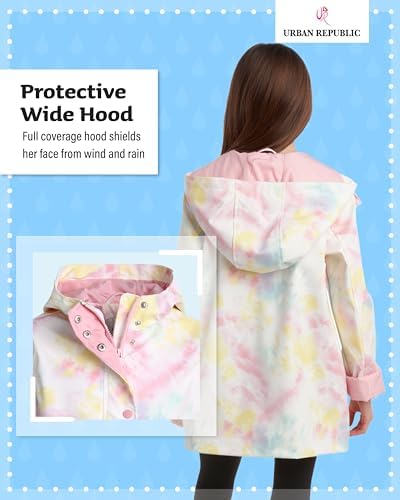 Stylish Water-Resistant Rain Jacket for Girls