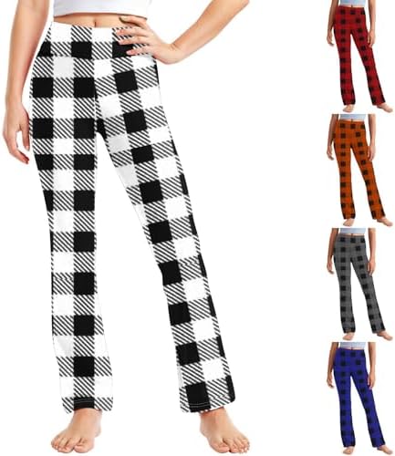 Plaid Comfort Yoga Pants for Kids
